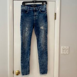 Express Acid Wash “High Rise Legging” Jeans